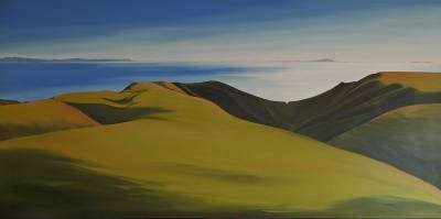 "Over to Napier" - Oil. Can be viewed at www.artbureau.co.nz - Painting by Jo Fisher, an artist from Hawke's Bay, New Zealand.