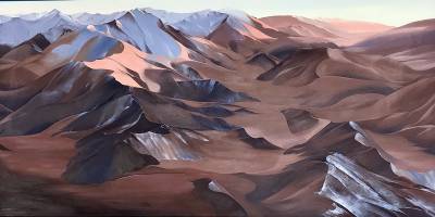 "Lindis Pass (5)" - Oil - Painting by Jo Fisher, an artist from Hawke's Bay, New Zealand.