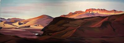 "Te Mata Peak from Clifton" - Oil - Painting by Jo Fisher, an artist from Hawke's Bay, New Zealand.