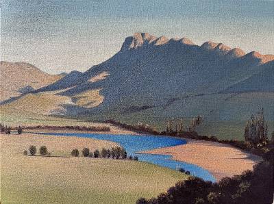 "1 Tukituki River" - Oil - Painting by Jo Fisher, an artist from Hawke's Bay, New Zealand.