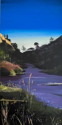 "Riverbed Series" - Acrylic - Painting by Jo Fisher, an artist from Hawke's Bay, New Zealand.